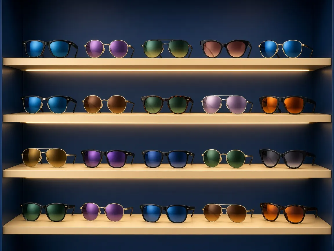 Exhibidor de lentes de sol de marca